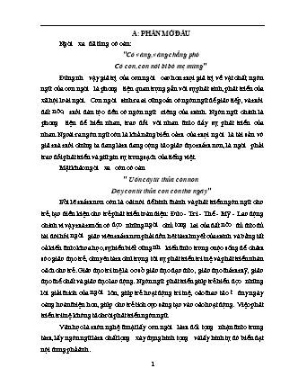 Một số biện pháp phát triển ngôn ngữ cho trẻ mẫu giáo 5- 6 tuổi thông qua môn văn học